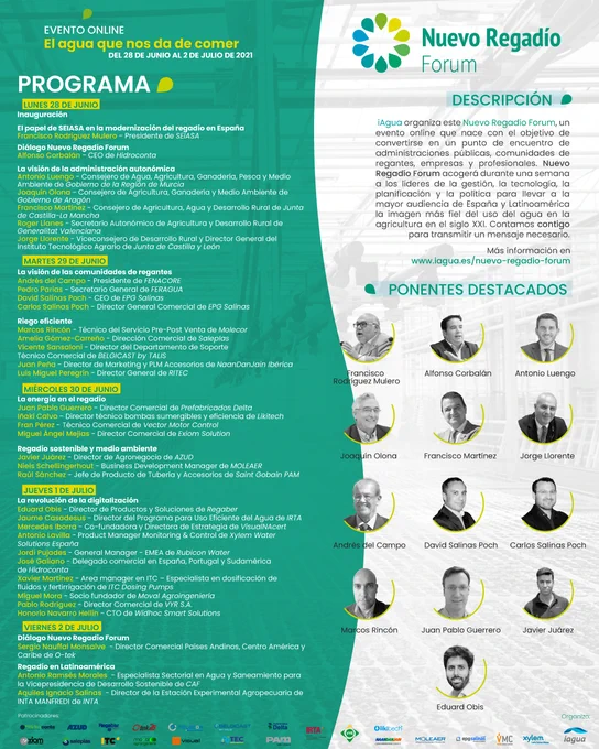 Image from Nuevo Regadío Forum (@NuevoRegadio)