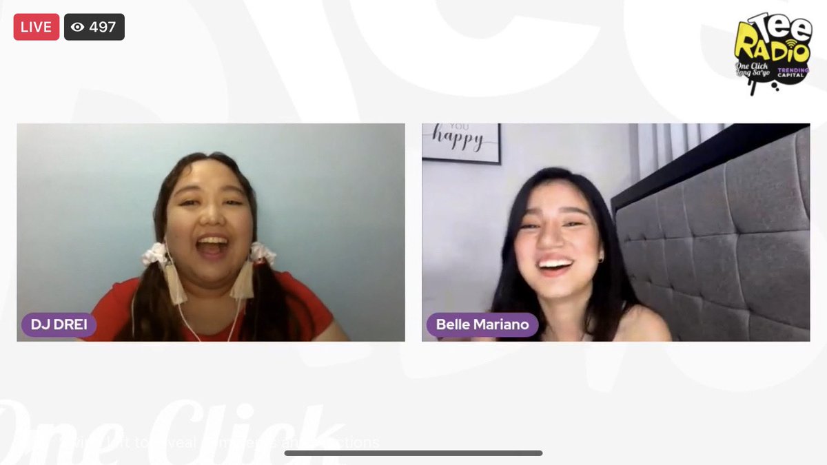 StarCinema's tweet photo. Fun kwentuhan sesh with #HesIntoHer's Maxpein (@belle_mariano) on #TeeRadio! 💖 https://t.co/xDTuAuK68s