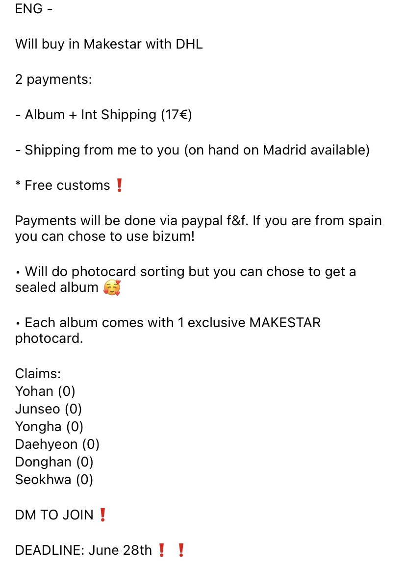 SweetMINARI's tweet photo. FAST EUROPE / SPAIN GO FOR WEi’s Makestar Event Part.2 ‼️
Based in Spain 🇪🇸
DM TO JOIN❗️
DEADLINE: June 28th❗️❗️
Tags 🏷
#WEIGO
#WEIPHOTOCARD
#WEIGOEUROPE
#WEIMAKESTARGO https://t.co/ZxOThfkj0k