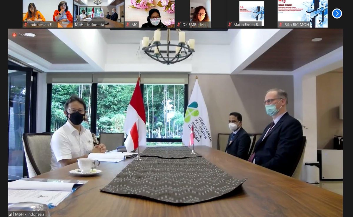 IndonesiaInCPH's tweet photo. The areas of cooperation including health services (primary health services, telemedicine), prevention and control of non-communicable diseases (diabetes), pharmaceuticals and medical devices, human resource development and research in the health sector. https://t.co/4k8HdsJtwq