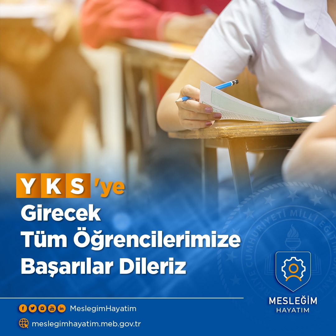#MesleğimHayatım

Hafta sonu yapılacak olan #YKS'ye girecek bütün öğrencilerimize başarılar diliyoruz. ✍🏻