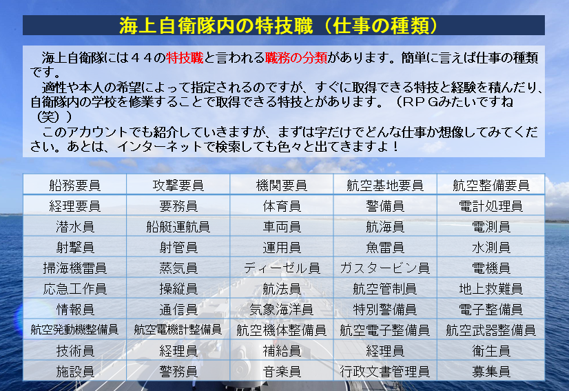 公式 海上自衛隊 自衛官募集 一般曹候補生 ７月１日より受付開始 やりたい事がイマイチわからないけど 就職はしたいという方は まずは自衛隊に入って 適性検査等を受けて 客観的に自分に合う仕事を見つけるということも一つの道ではないでしょ