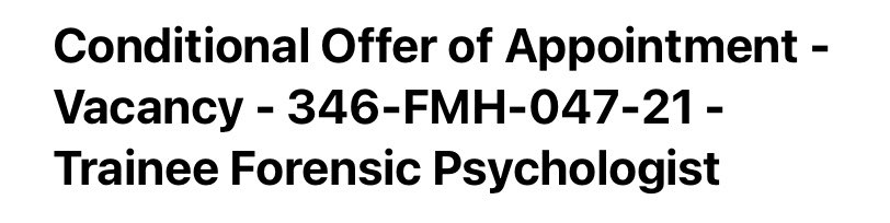 rv_earnshaw's tweet photo. I didnβt make it up! I am actually going to be a Trainee Forensic Psychologist! embarking on #bpsstage2 π«π«π« https://t.co/sGr9NlpWuE
