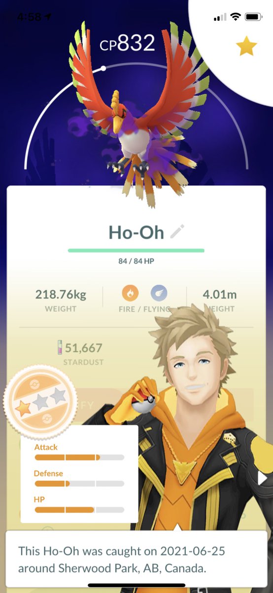 robbed81's tweet image. Finally after numerous attempts to defeat Giovanni Ho-oh is mine. Not the greatest but oh-well 😂#PokemonGo