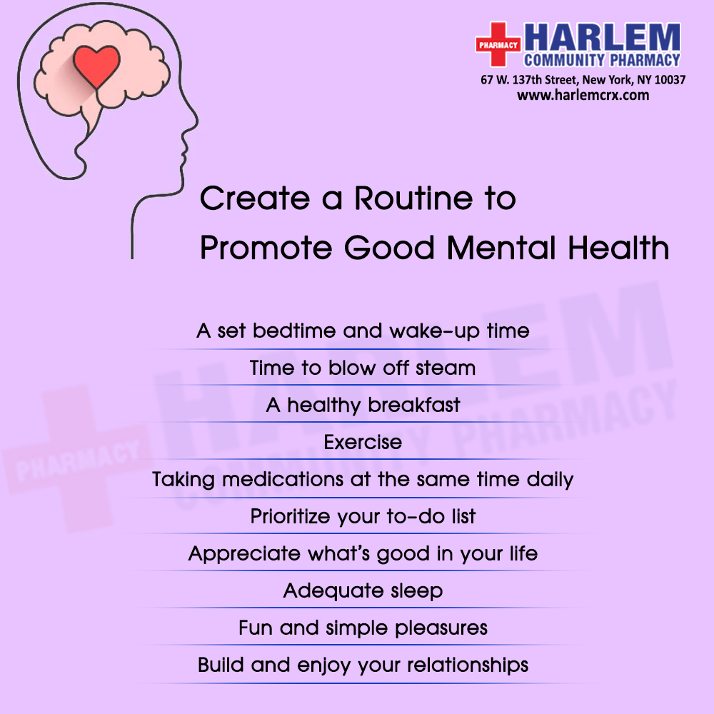 HarlemPharmacy's tweet photo. #goodmentalhealthtips #healthylife #healthtipsforall #mentalhealth https://t.co/pN1X4KG416