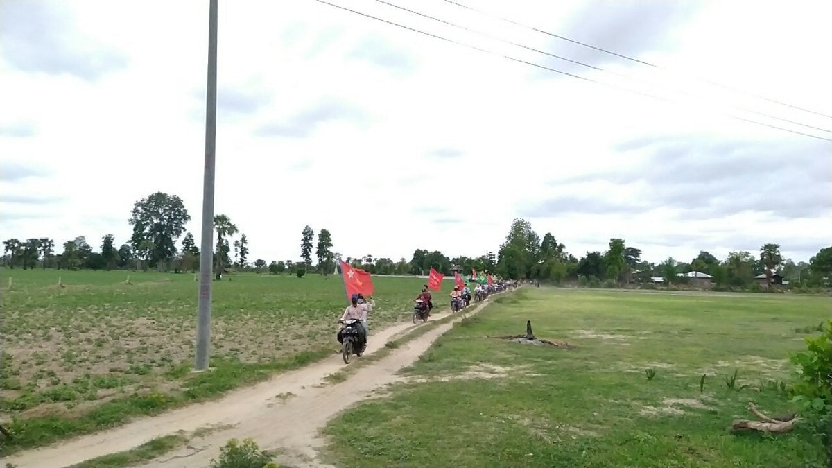 Myanmar_Now_Eng's tweet photo. Images from the anti-military dictatorship protests in Taze, Sagaing, this morning (Jun 25). 

Photos: CJ 

#WhatsHappeningInMyanmar https://t.co/kMl2NfBTV7
