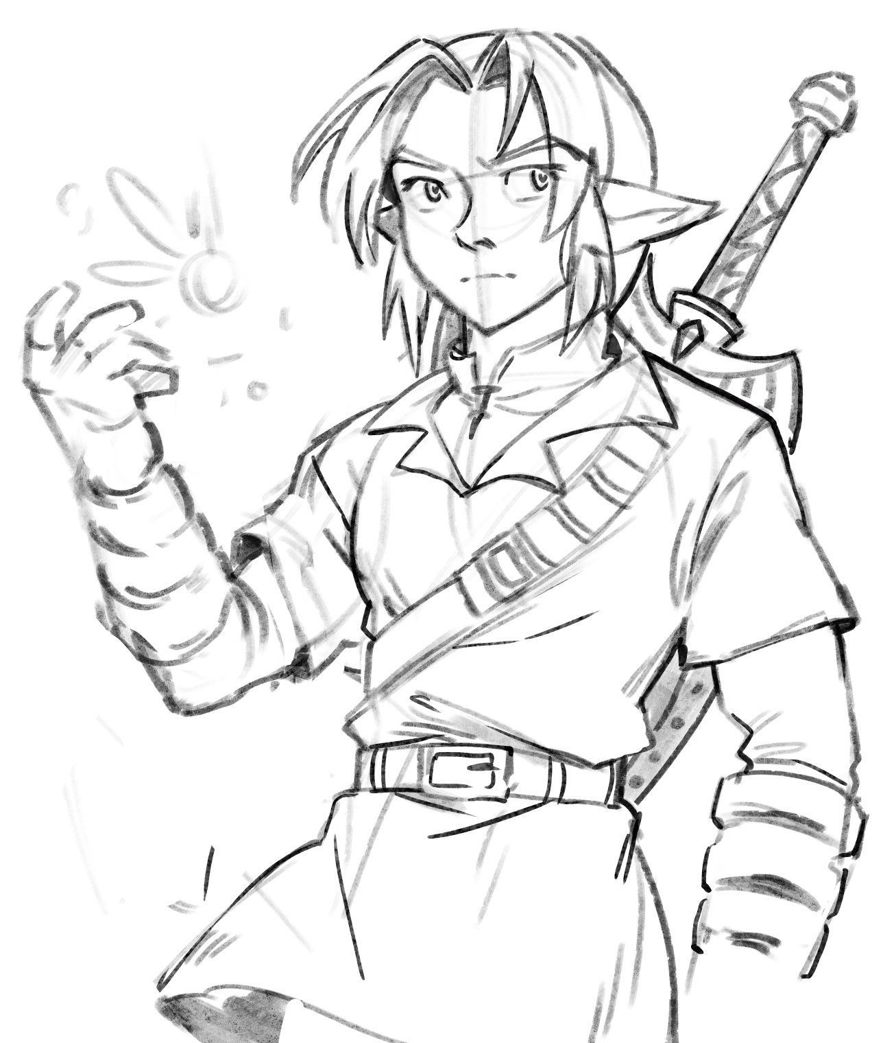 Link Ocarina Of Time Drawing