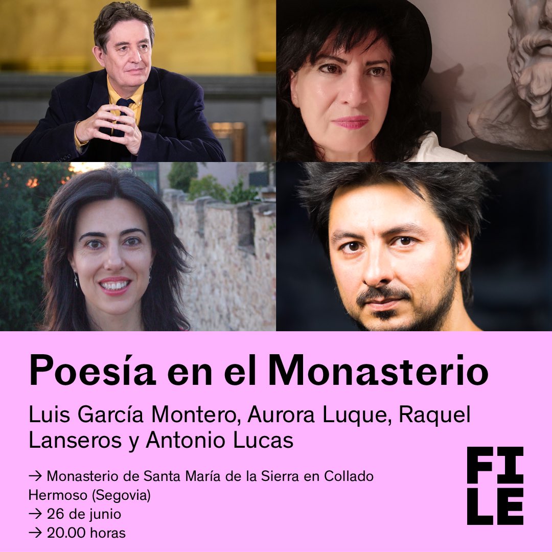RaquelLanseros's tweet photo. ¿Os apetece mañana 26 junio poesía en el Monasterio al atardecer? @FestivalFileCyL https://t.co/zBCGNugU0W