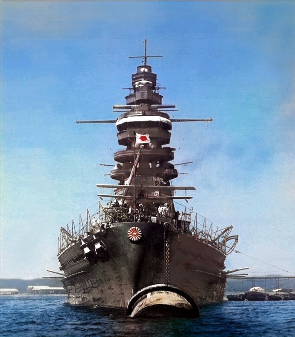 日本海軍「戦艦 長門」鮮やかに蘇りました・・白黒写真→カラー変換