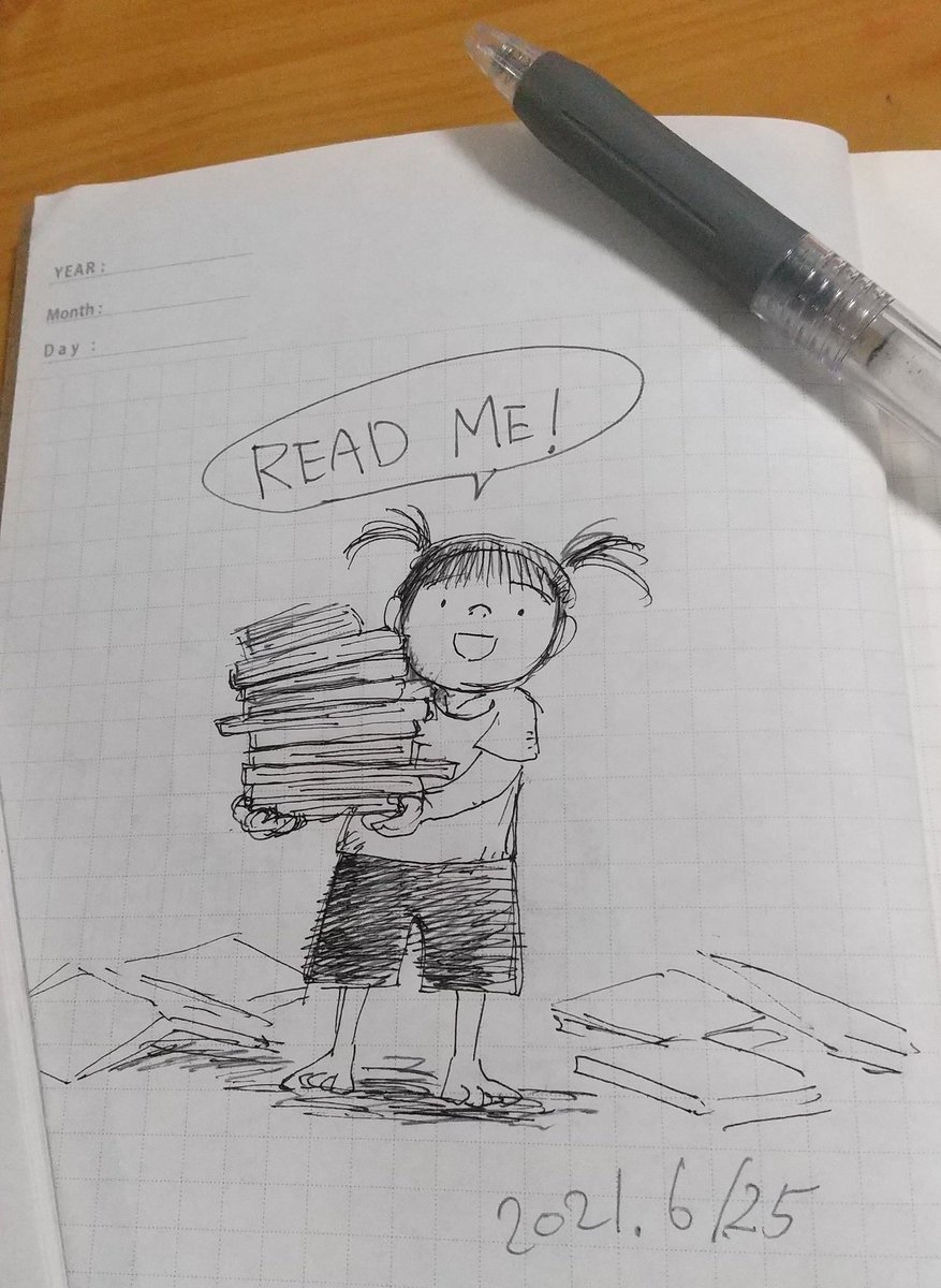 今日も娘とお絵描き。
みなさんは子どもに読み聞かせするとき1度に何冊読みますか?ウチの子は毎回6,7冊持ってくるので結構大変です…😅時間がないときは3冊限定とかにしてます。 #育児