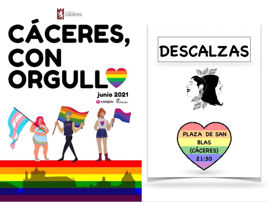 extremusica's tweet photo. DESCALZAS EN CONCIERTO

🌈CÁCERES CON ORGULLO🌈

Estamos súper felices de anunciaros que este sábado a las 21:30 estaremos en la Plaza de San Blas (#Cáceres) por motivo del Día del #Orgullo #LGTBI.

Vamos a cantar y gritar a los cuatro vientos por un amor libre y sin barreras. https://t.co/tX3xkDFD7W