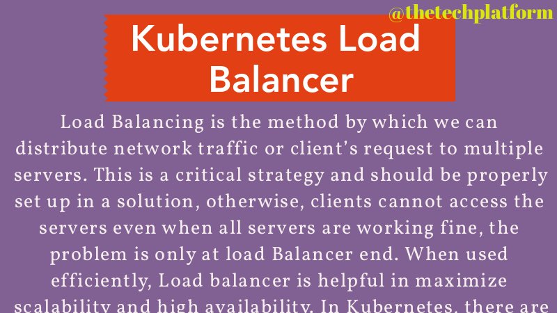 TheTechPlatform's tweet image. Word of the day &quot; KUBERNETES LOAD BALANCER&quot;
Subscribe us at thetechplatform.com for more articles and posts on different programming languages and more!
Follow us on Social Media at @Thetechplatform

#thetechplatform #kubernetesloadbalancer #wordoftheday #kubernetes