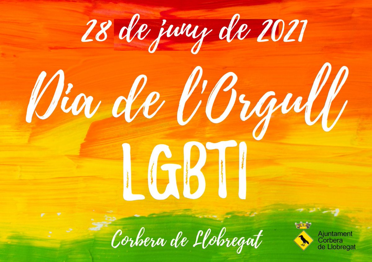 AjCorberaLl's tweet photo. 🔴 Avui, 28 de juny és el Dia de l'Orgull LGTBI.
Aquests són els actes dels que podras gaudir avui i i el proper 2 de juliol.
--
#CorberadeLlobregat #BaixLlobregat #OrgullTrans #LGTBI https://t.co/Y5I9J03imv