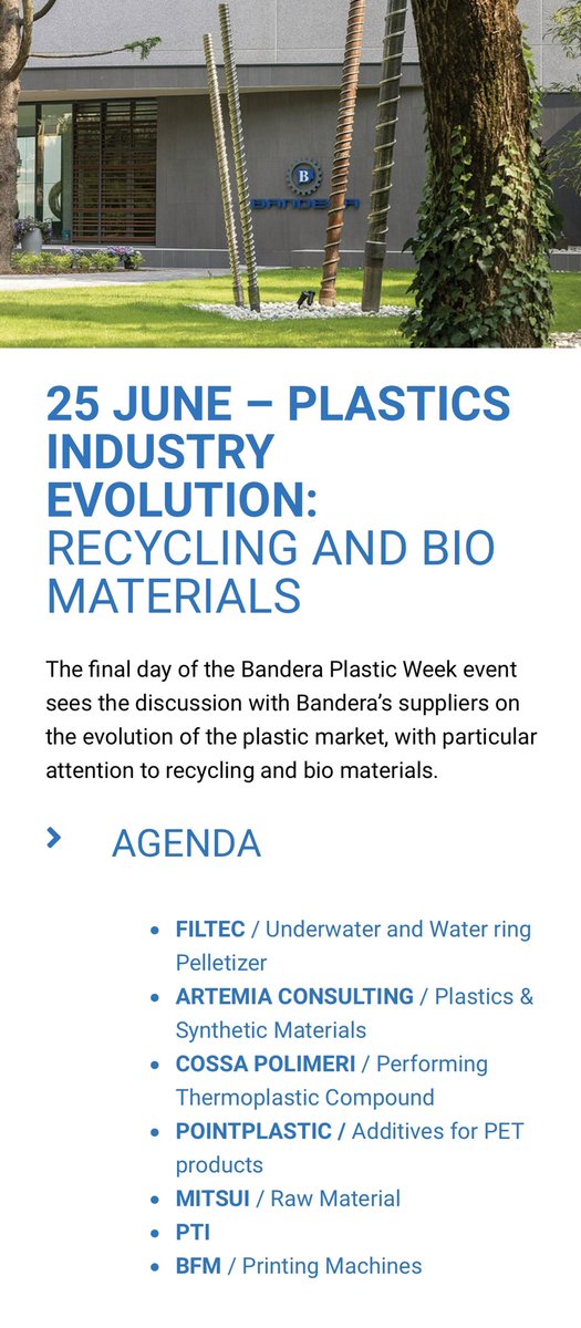 banderaontheweb's tweet photo. Bandera #Plastic #BioPlastic Week
25 June 2021
#Plastics #Industry Evolution:
#Recycling and #BioMaterials

#polymer #biopolymer #extrusion #coextrusion #packaging #multilayer #foodpackaging #agriculture #geomembrane

TMs:
#SmartFlex
#BioFlex
#Flex
#R_evo_Tech
#PURe
#IoE
#IoP
.. https://t.co/gLGbi0VZmk