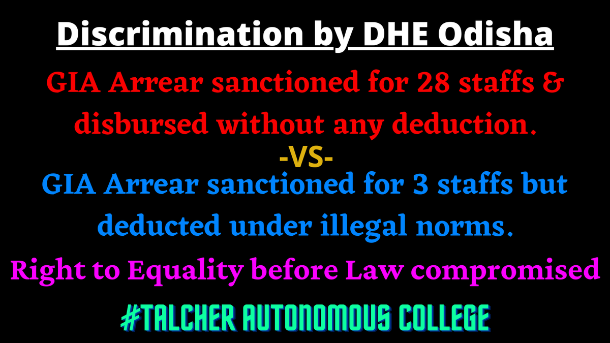 soochanakranti's tweet photo. Violation of Article 14 of Constitution by @DHE_Odisha.
🔹CMOFF/E/2021/00178🔹
@PMOIndia @GovernorOdisha @EduMinOfIndia @HRDMinistry
@ugc_india @CMO_Odisha @Naveen_Odisha @dr_arunsahoo @SecyChief @MoSarkar5T #Article14 #RightToEquality #ConstitutionalRights https://t.co/iLblgP4M1V