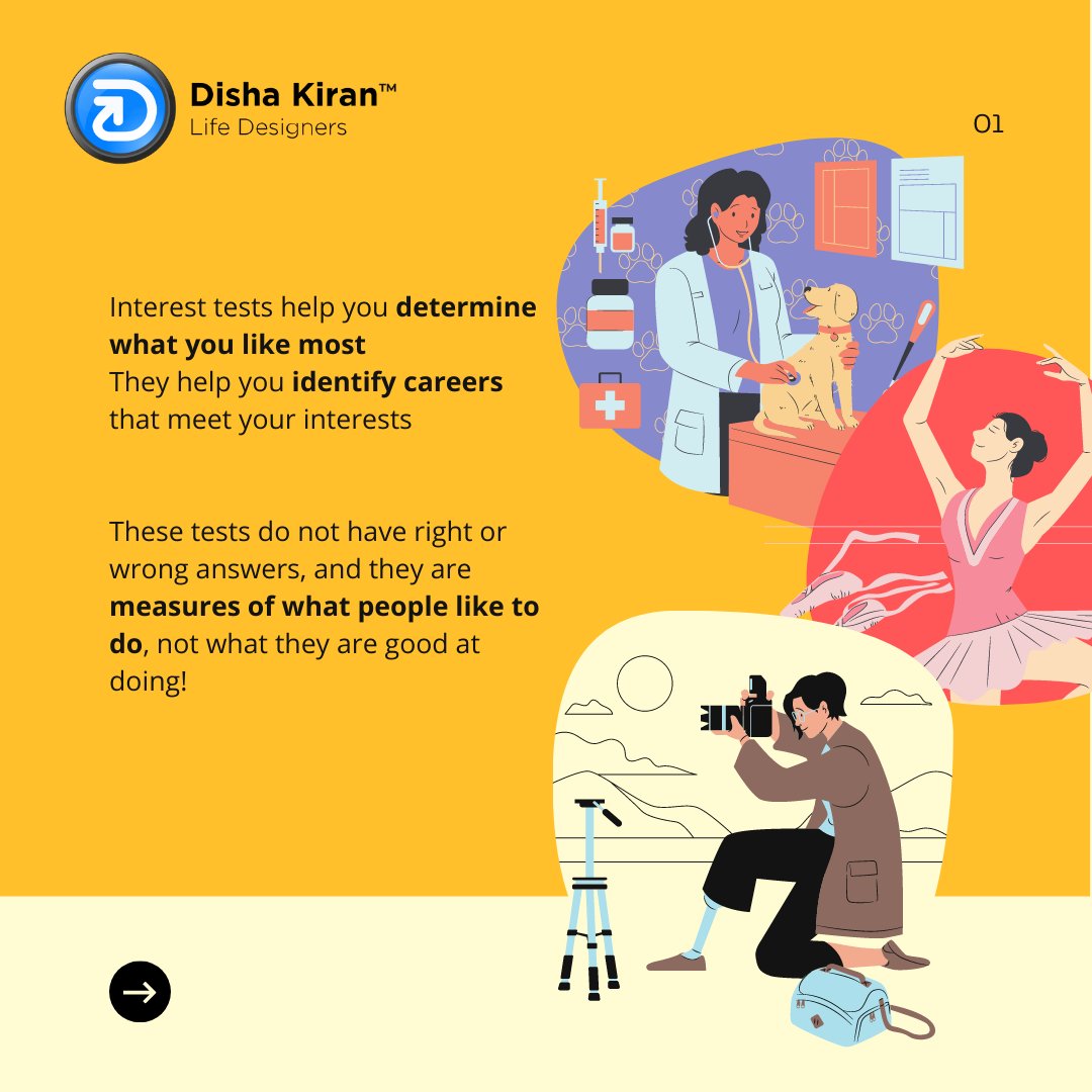dishakirandk's tweet image. How do we figure out our real interests which we can pursue as professions? Interest Tests can help you out! Download the Disha Kiran app today, and try for yourself!
#dishakiran #lifedesigners #interesttest #selfdiscovery #careers #careerchoices #learning #students #psychometry