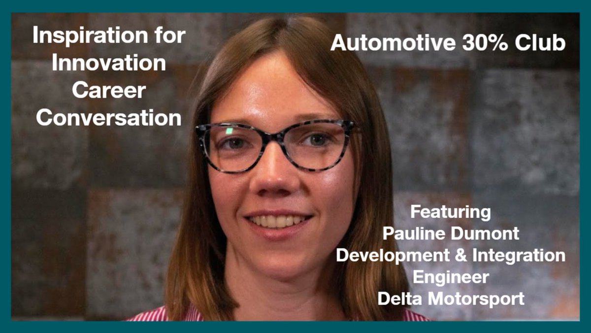 We’d like to thank Pauline Dumont, Development &amp; Integration Engineer at <a href="/Delta_Cosworth/">Delta</a> for featuring in our #I4I Career Conversation series.

Pauline talks about her education in Belgium where she focused on Maths and Science, &amp; then a BSc &amp; MSc in Mechanical Engineering