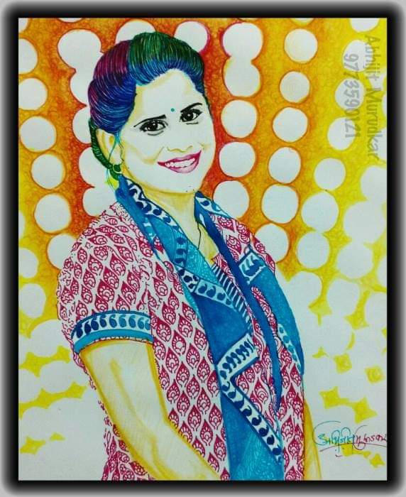 Happy Birthday Saie.. ❤️🎨😊 #सई #SaiTamhankar #watercolors #illustration #saraswatiarts #saraswati_arts #portrait #abhijitmurudkar #abhijit_murudkar #art #artist #painting #sai_tamhankar #HappyBirthdaySaiTamhankar @SaieTamhankar @TeamSaiholics