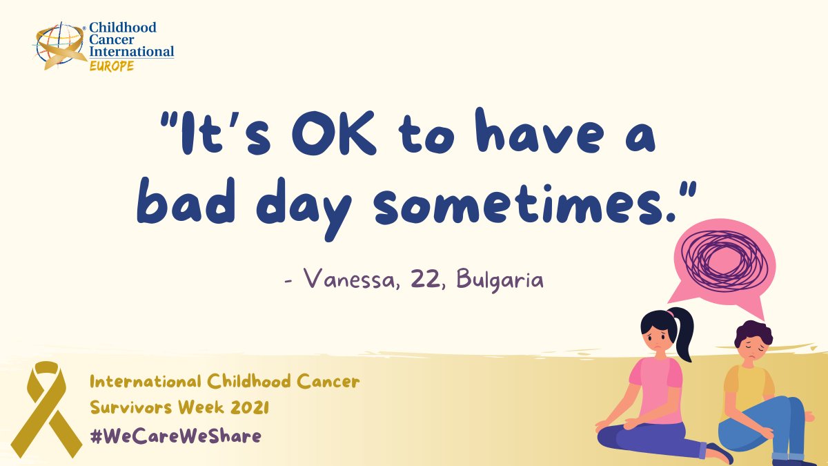 Even childhood cancer survivors can’t and don’t want to feel strong and positive all the time.

#survivorsweek
#childhoodcancersurvivor
#wecareweshare