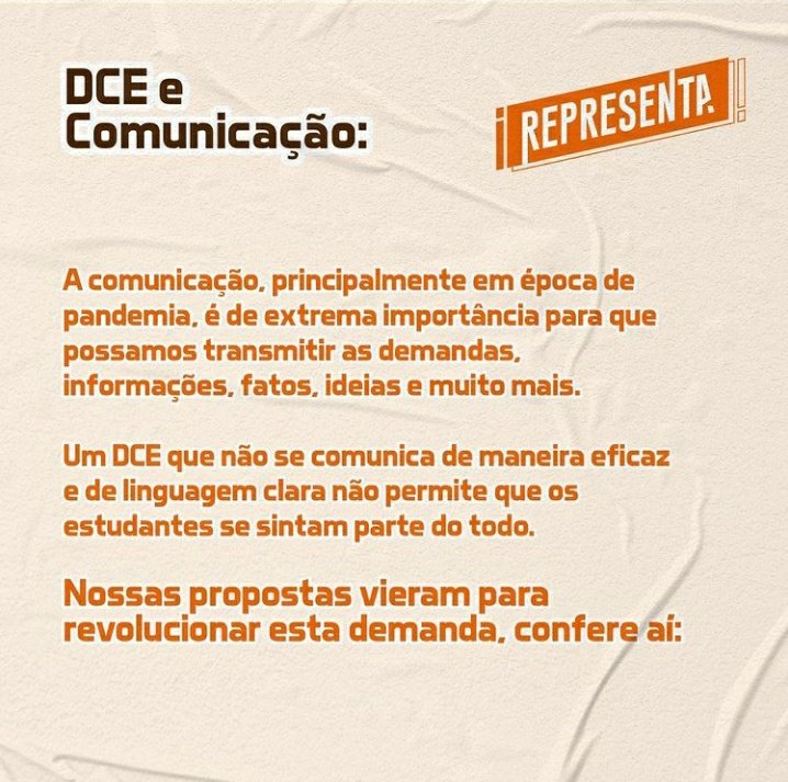 dcerepresenta's tweet photo. 🔸️ Comunicação? Temos ✔

Dia 28 de junho, VOTE CHAPA 02! 🔸️ https://t.co/vnIfa0Tm4e