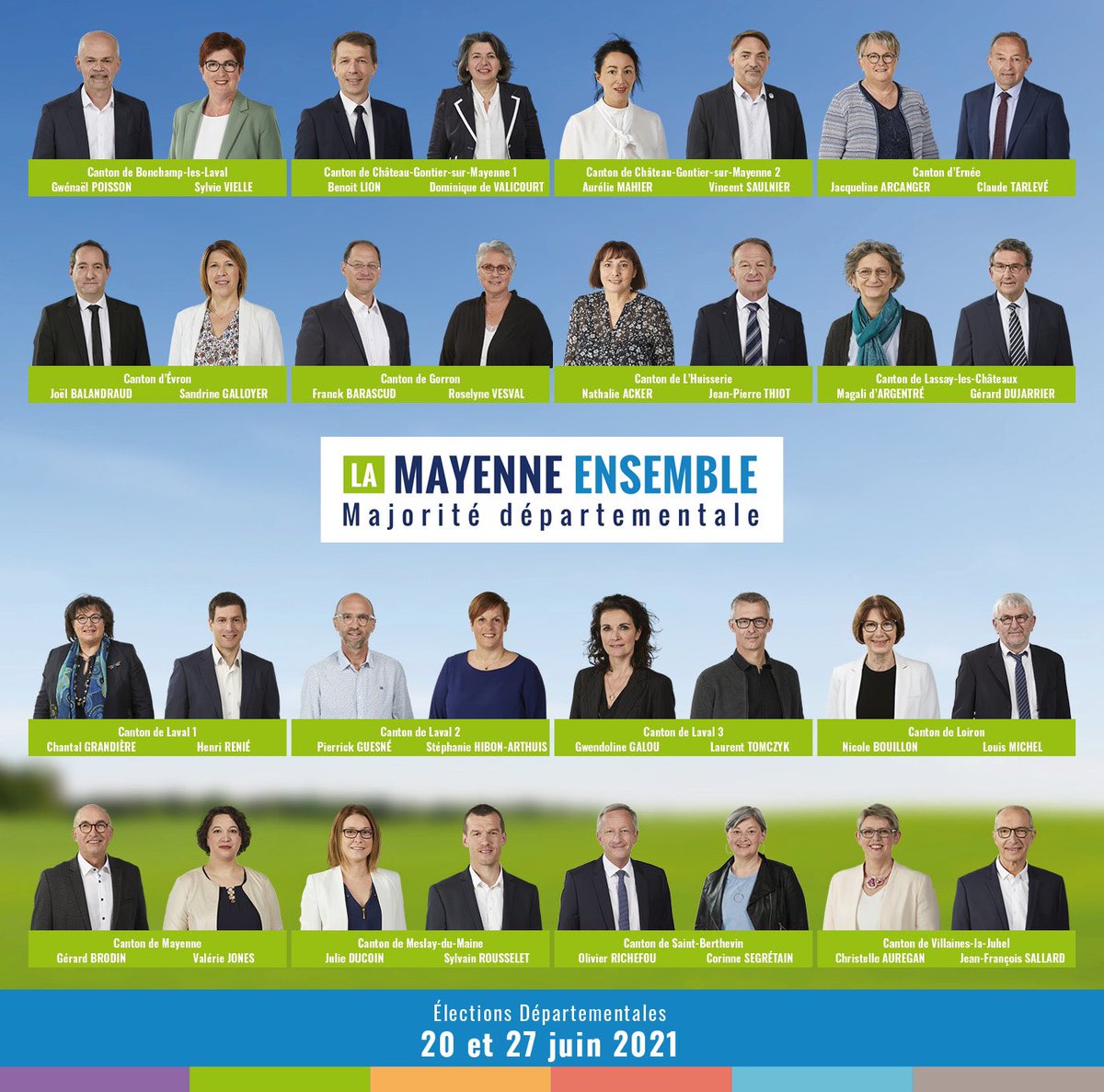 Lamayennensembl's tweet photo. 📌Suite au problème de distribution des professions de foi, retrouvez celles des candidats de la Mayenne Ensemble ➡ https://t.co/0D1A4rwWWk
Dimanche 27 juin, votez pour les candidats de la Majorité départementale. Chaque voix compte ! #electionsdepartementales 
 #Elections2021 https://t.co/RcdhOUyEfq