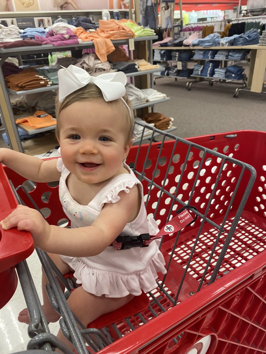 lianabrett's tweet photo. @Target need any baby models? Lyla Brett was pumped to be riding in the buggy! https://t.co/qgBB8bbM9u