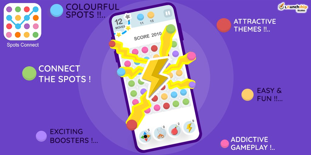 launchships's tweet photo. Play with the colorful spots to relax your mind! Powerful gameplay awaits!
#Android: https://t.co/4ezlRCTIAJ
#spotsconnect #rewards #puzzlegames #connectinggames #colorfulspots #relaxinggames #stressreliving #challenging #launchshipstudios #colorfuljourney #festivities https://t.co/DMKcM3BeJk