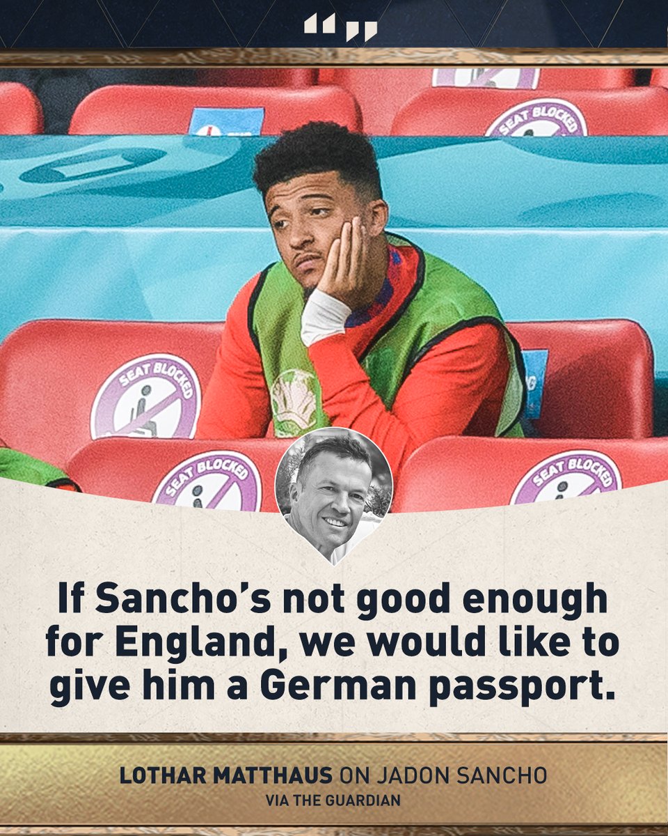 If England don't play Jadon Sancho, Germany will have him, warns Lothar  Matthaus 👀, image size:960x1200