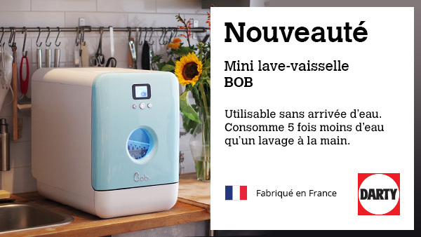 Darty on X: #Nouveauté  Découvrez le mini lave-vaisselle BOB !    / X