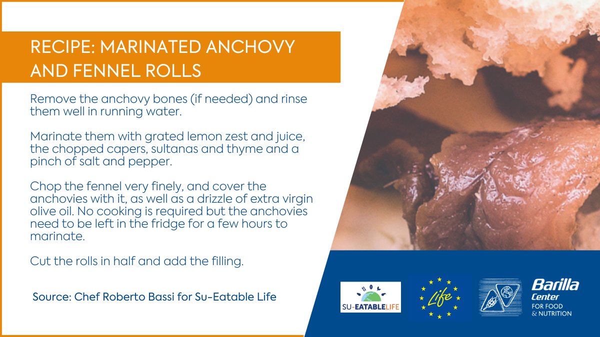 Recipe and picture of marinated anchovies on bread