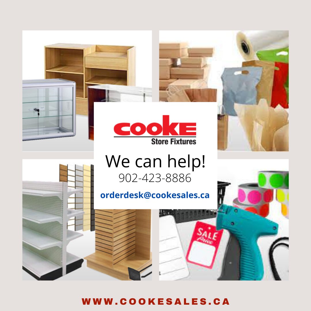CookeSalez's tweet photo. With 65 years of keeping Maritimers supplied with store fixtures, we know a thing or two about it 😀 We're here Monday-Friday 8am-4:30pm for whatever you need! #cookesales #cookestorefixtures #retailsupplies #locallyowned #proudmaritimer #eastcoastcompany #thestoreequipmentstore https://t.co/NYKemMMAc0