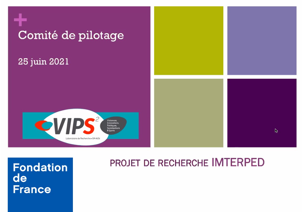 Participation au dernier comité de pilotage du programme <a href="/IMPTERPED/">IMTERPED</a> en ce moment <a href="/ExceliaResearch/">Excelia Research</a> <a href="/VIPS_2/">VIPS²</a> <a href="/Fondationfrance/">Fondation de France</a>