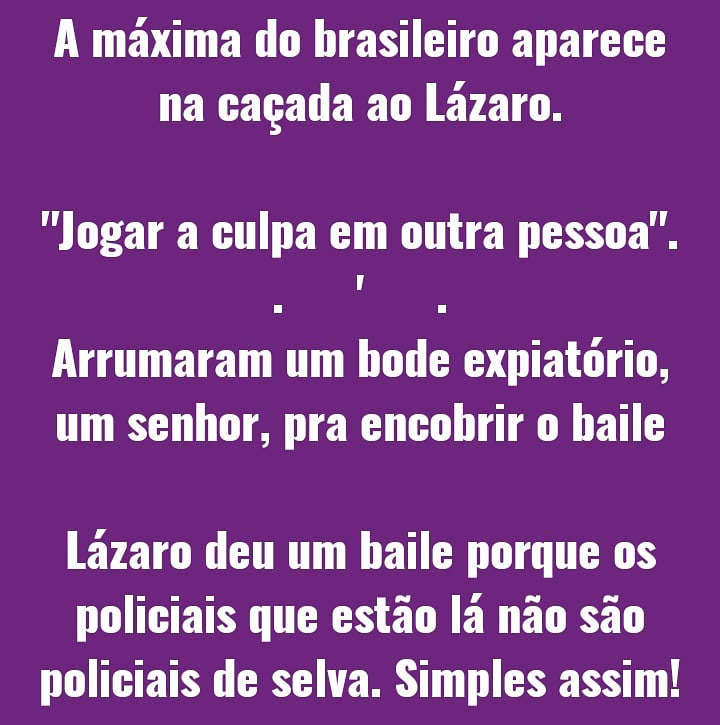 O Governador recusou ajuda do Exército e do CFN só porque ñ quer nada do Governo Federal, do Bolsonaro.

O DINHEIRO ENVIADO PARA O COVID ELE PEGOU.

Vamos ser sinceros: Lázaro está dando um baile. Engraçado q os policiais ñ viram ver as chamas alta de 2 carros que foram queimados