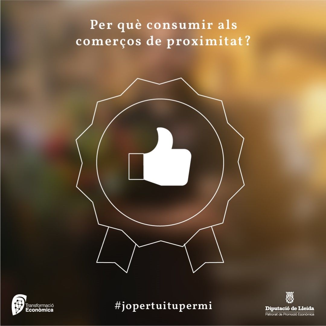 DiputacioLleida's tweet photo. ✳️ Per què consumir als comerços de proximitat?
👉🏼 Més qualitat de producte o servei
@promo_economica
#TincSortDeTenirteAProp
#TincSortDeSentirteAProp
#JoPerTuiTuPerMi #TincSort
#ALleidaHoFemBé #CompraLocal
#CompraProximitat #ComerçLocal
#ComerçDeProximitat #CompraALleida https://t.co/X20dPZqbe2