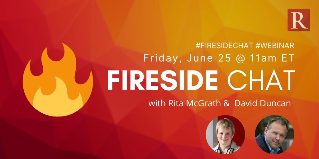 David Duncan (@davidsduncan1) on Twitter photo If you are interested in an in-depth discussion on on how to solve the mystery of customer behavior, please join <a href="/rgmcgrath/">Rita Gunther McGrath</a> and I today at 11:00 AM EST for Rita's #FridayFiresideChat.
Registration link: lnkd.in/eUMZHrN If you are interested in an in-depth discussion on on how to solve the mystery of customer behavior, please join <a href="/rgmcgrath/">Rita Gunther McGrath</a> and I today at 11:00 AM EST for Rita's #FridayFiresideChat.
Registration link: lnkd.in/eUMZHrN