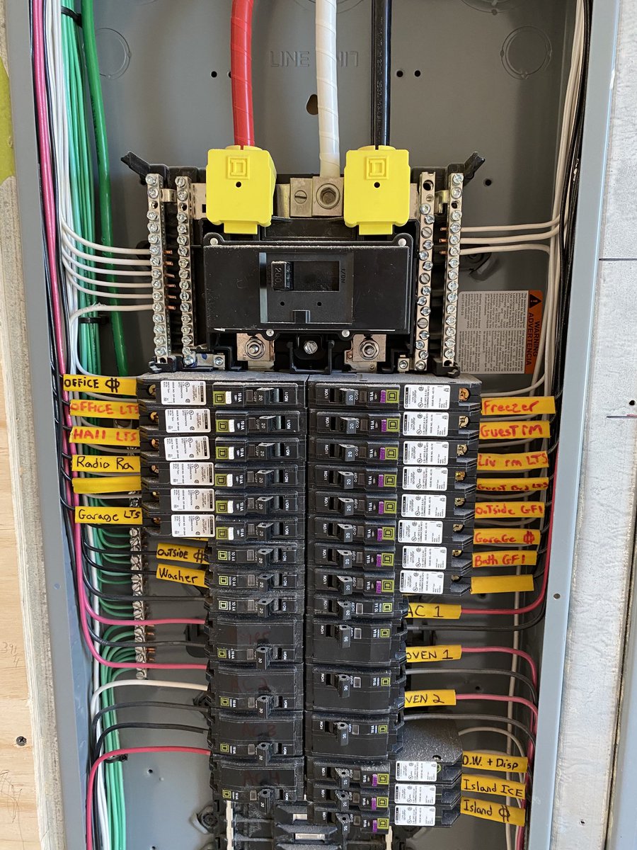 leos_electric's tweet image. If your electrical panel does not look like this, you may have hired the wrong electrician. We take the time to make sure every wire is perfect &amp;amp; labeled so that you know exactly what breaker is providing power to what appliance/outlet/fixture. #doitrightthefirsttime
