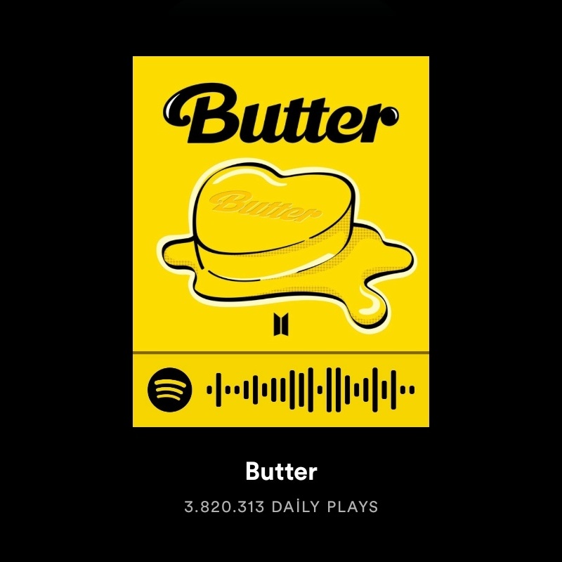 BTSquadInfo's tweet image. [INFO]📰

&apos;Butter&apos; permanece en la octava posición de lista Global de Spotify con 3,820,313 streams.

&apos;Butter&apos; también permanece en la posición #3 de la lista global de Apple Music.

©BTSChartData | @BTS_twt #BTS