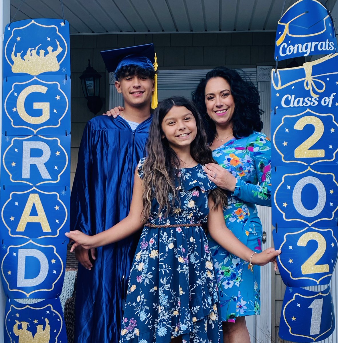 My graduates of 2021…Two graduations, one proud mama!❤️#Graduation2021