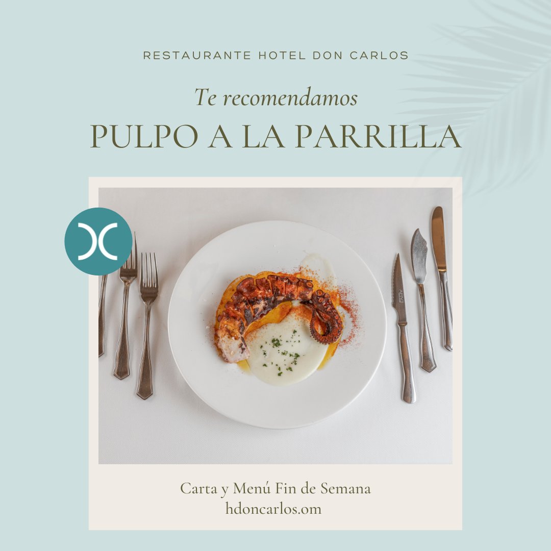 "Pulpo a la Parrilla sobre Crema de Patata, AOVE y Pimentón de la Vera", uno de los clásicos de nuestra carta y, sin duda, uno de los platos preferidos de nuestros clientes.

Y tú, ¿también eres un #pulpolover🐙?

📞948330077
#cocina #gastronomia #navarra 
hdoncarlos.com