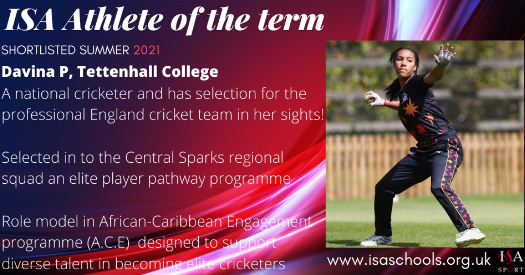 Your <a href="/isaschools/">The Independent Schools Association (ISA)</a> Athlete of the Term is open for voting! 

Davina from <a href="/TettColl/">Tettenhall College</a> is a talented and highly motivated athlete, she needs your votes!

RT the original tweet to vote for her. Deadline for voting is 10 am Friday 2 July

#ISAathleteoftheterm

@sportsfs <a href="/Limitlesskit/">Limitlesskit</a>
