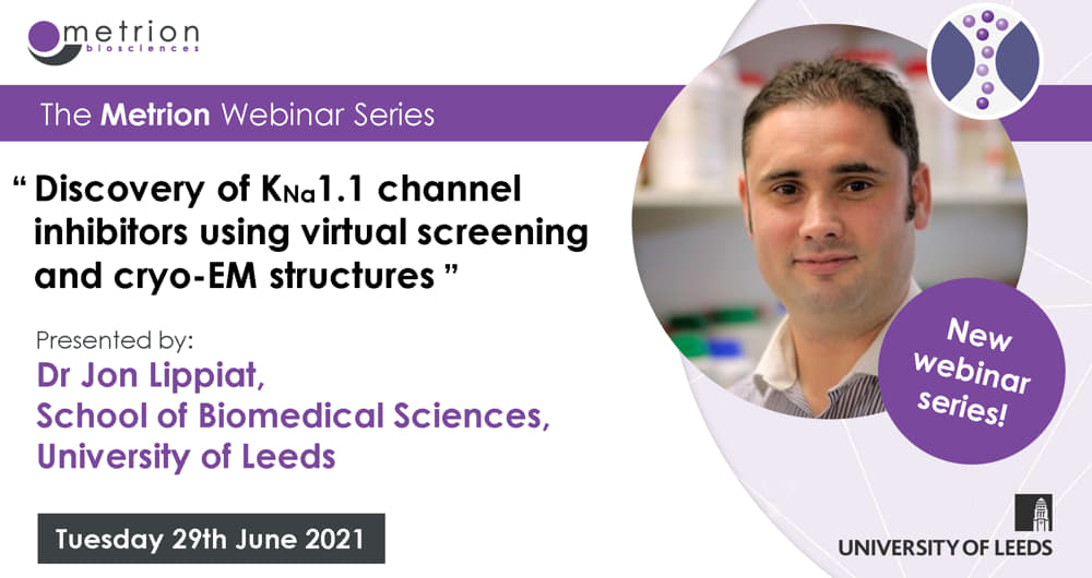 Ion Channel Library (@ionchannellib) on Twitter photo Upcoming Webinar - Tuesday 29th June at 14.00 BST
<a href="/DrJonLippiat/">Jon Lippiat</a> will talk about the discovery of KNa1.1 (KCNT1, SLACK, Slo2.2) channel inhibitors using virtual screening and CryoEM structures.
If interested, register here: lnkd.in/e4QmeHA
#ionchannels <a href="/Metrion_Biosci/">Metrion Biosciences</a> Upcoming Webinar - Tuesday 29th June at 14.00 BST
<a href="/DrJonLippiat/">Jon Lippiat</a> will talk about the discovery of KNa1.1 (KCNT1, SLACK, Slo2.2) channel inhibitors using virtual screening and CryoEM structures.
If interested, register here: lnkd.in/e4QmeHA
#ionchannels <a href="/Metrion_Biosci/">Metrion Biosciences</a>