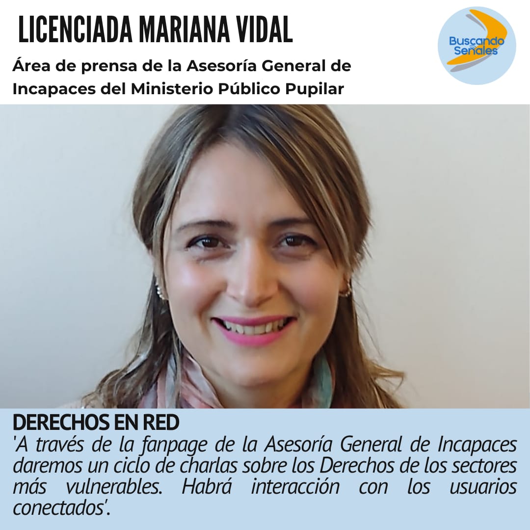 BuscandoSalta's tweet photo. #Salta #Derecho #Charlas • La Lic. Mariana Vidal, prensa de Asesoría General de Incapaces Salta, el organismo que entiende sobre los temas de vulnerabilidad de los derechos de niños, niñas, adolescentes y personas afectadas en su salud mental. https://t.co/f1iAKQdxrO