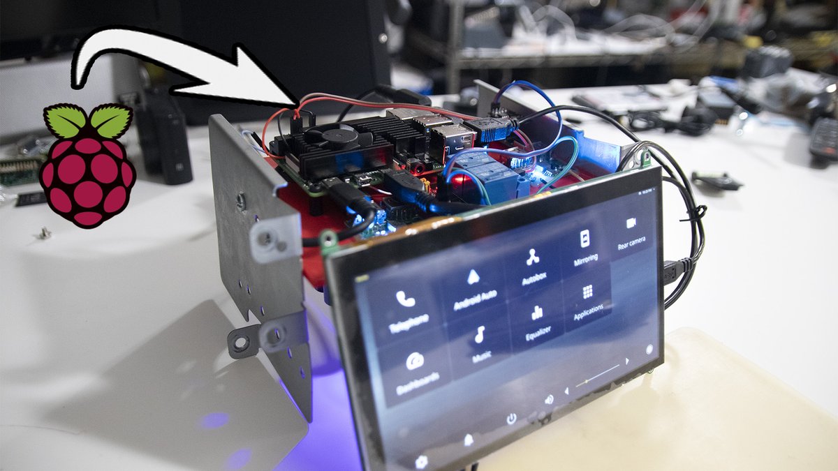 NovaspiritTech's tweet photo. it's finally completed my raspberry pi carputer head unit #raspberrypi #openauto https://t.co/SlrMiRnB7W https://t.co/X2fNlYGwrB