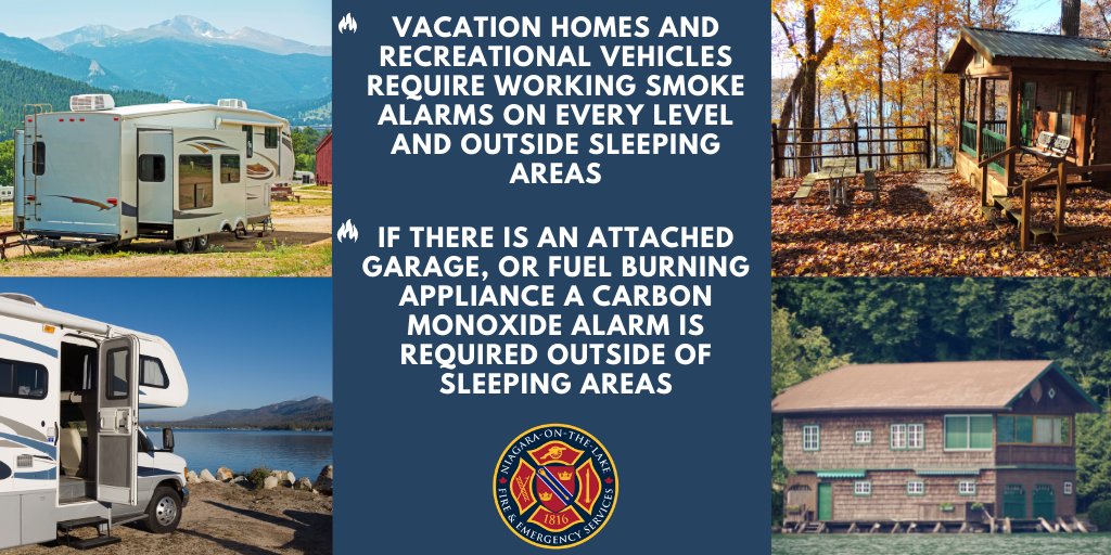 Going on a #family #camping trip or to a #cottage this summer? Don't forget cottages and recreational vehicles/trailers require working smoke alarms! Pack a few extra batteries to ensure your families are well protected! #FireSafety

#commitment #teamwork #community