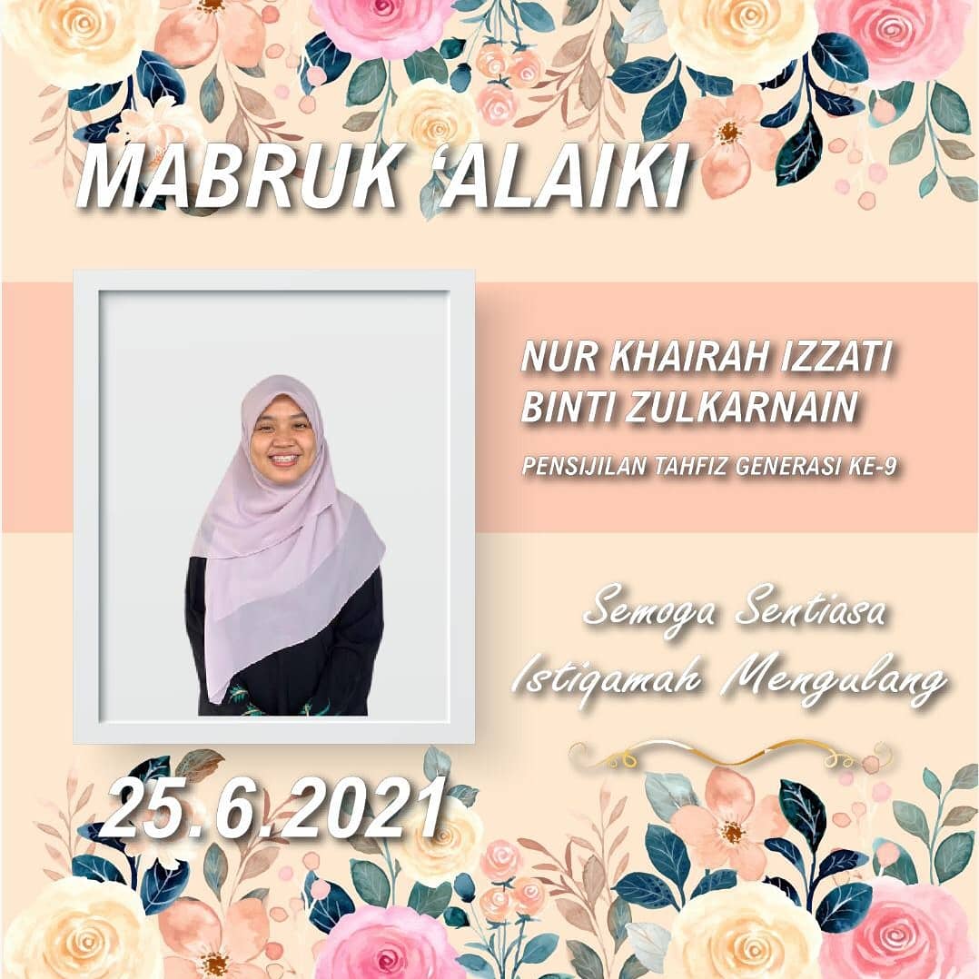 UnitenK's tweet image. Amni binti Thalal dan Nur Khairah Izzati binti Zulkarnain,Pelajar Tahfiz Generasi Ke-9 Jurusan Ijazah Sarjana Muda Perakaunan dengan Kepujian telah berjaya mengkhatamkan hafazan Al-Quran pada 25 Jun yang lalu.

Mabruk Alaiki..

Semoga terus istiqomah dalam mengulang.