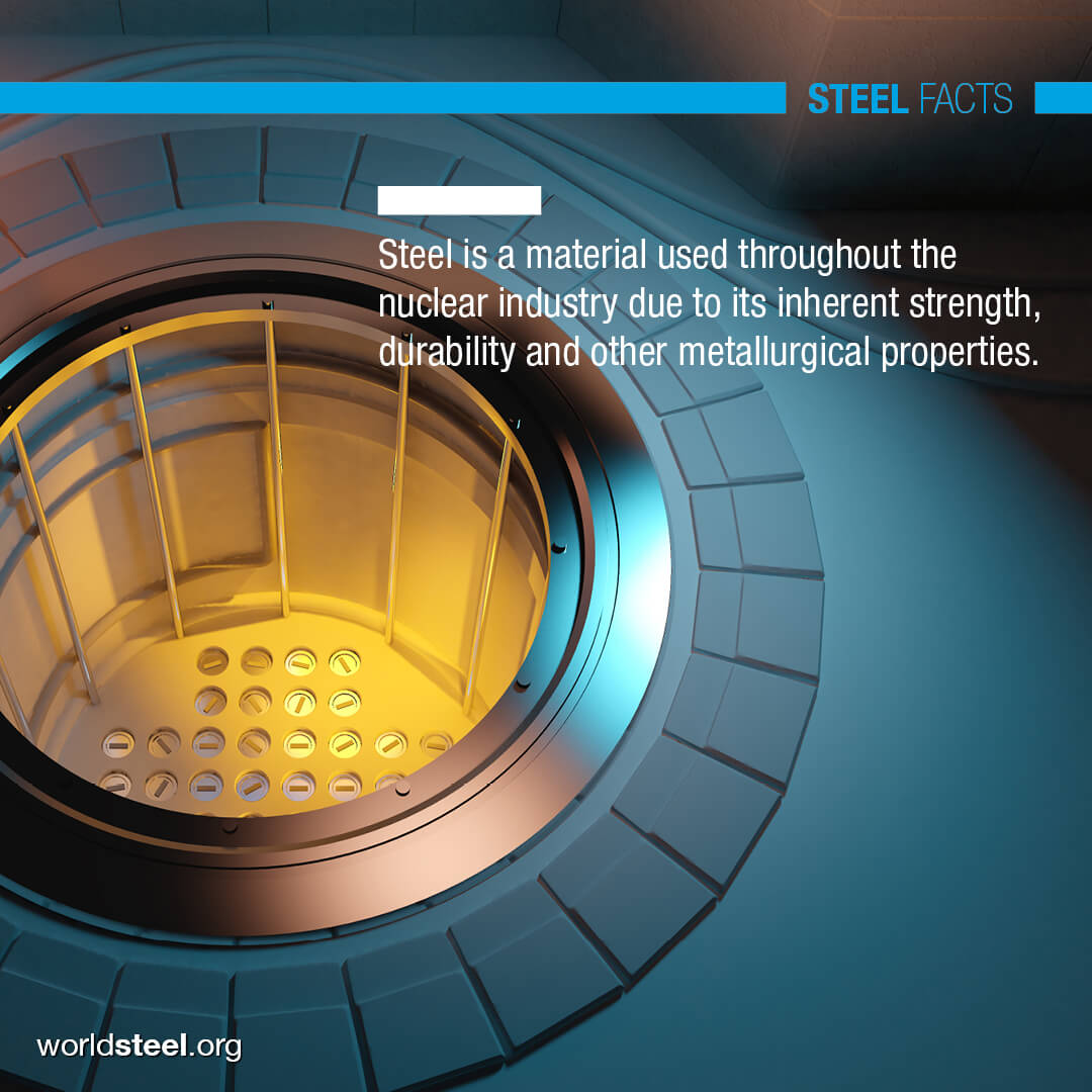TestingSteel's tweet image. FUN FACT FRIDAY: "Steel is a material used throughout the nuclear industry due to its inherent strength, durability and other metallurgical properties." 

Source: @worldsteel 
#SteelFacts #SteelTesting #Steel