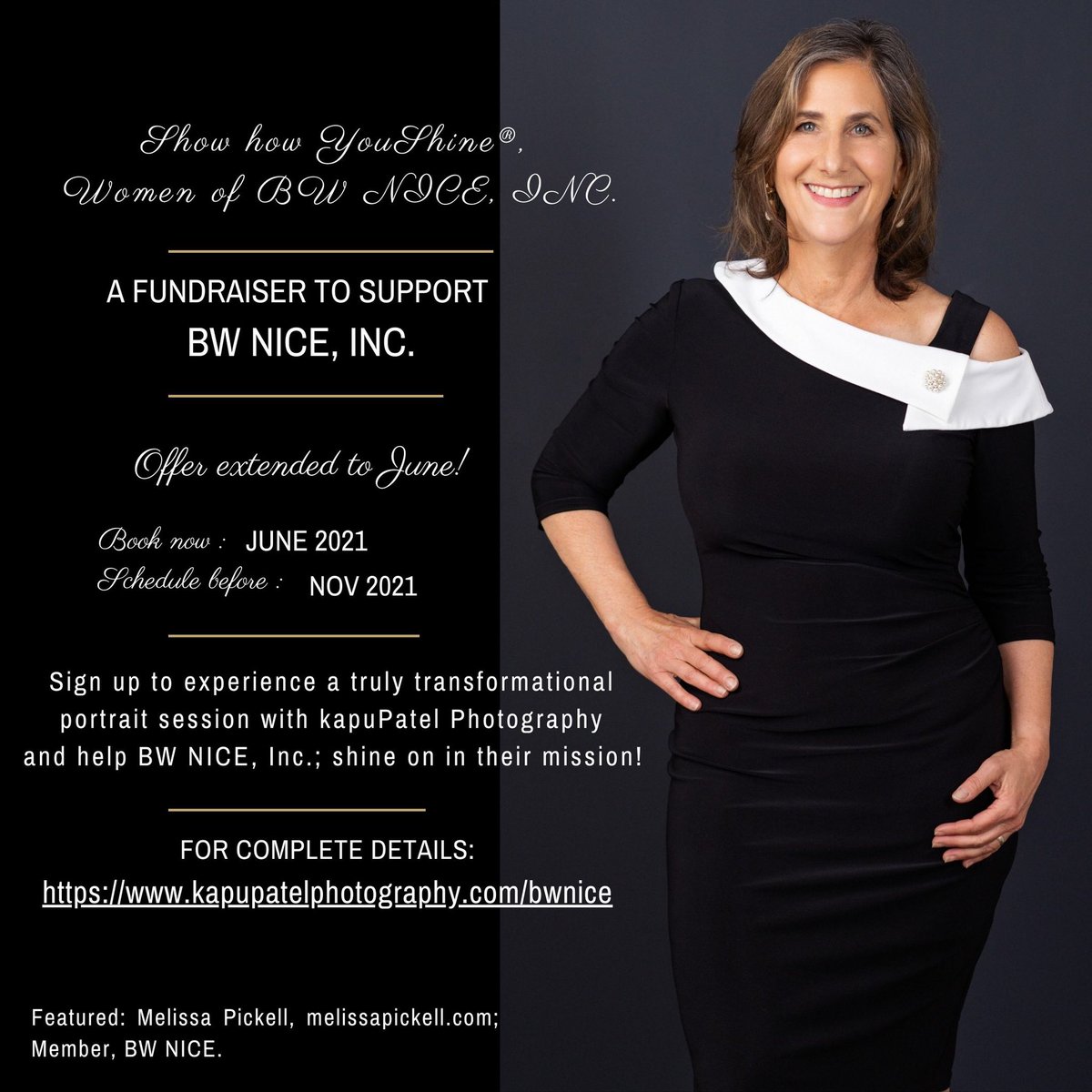 📸 Need to update your professional image? Kapu Patel is hosting a special fundraiser for BW👠NICE, Inc. Visit lnkd.in/eA7iMdb for more details on this fundraiser. #BusinessWomen #NewJersey #BusinessImage #WomeninBusiness