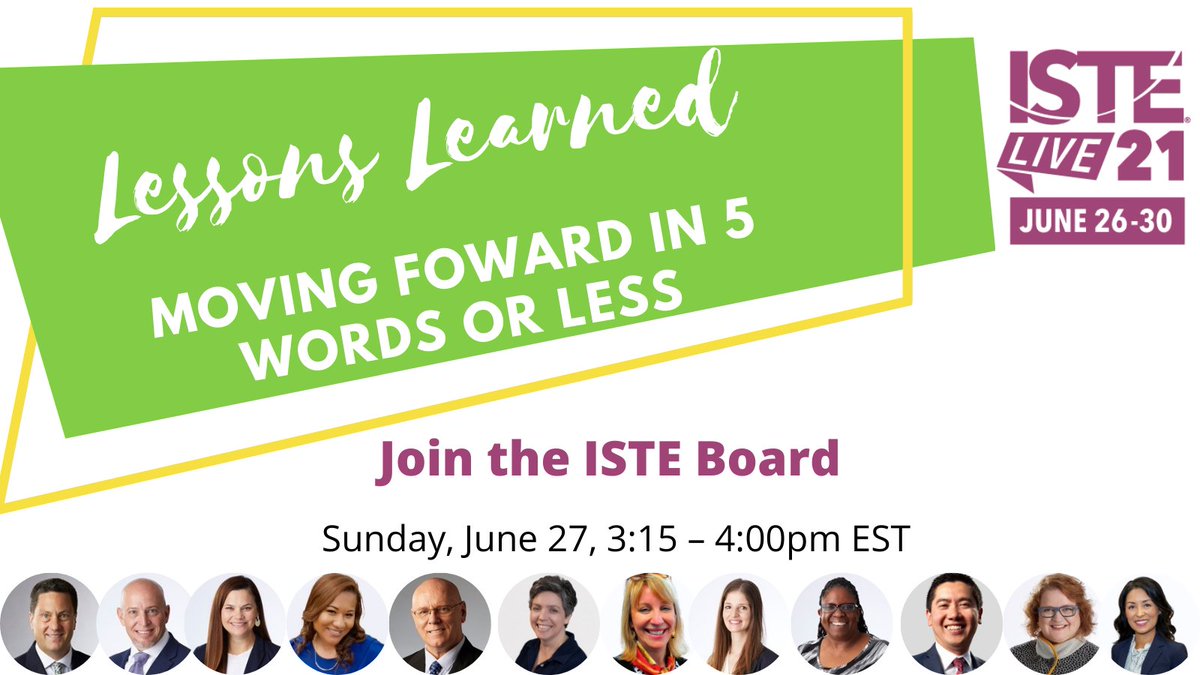 Great session coming up if you are interested in serving with us on the ISTE Board of Directors.