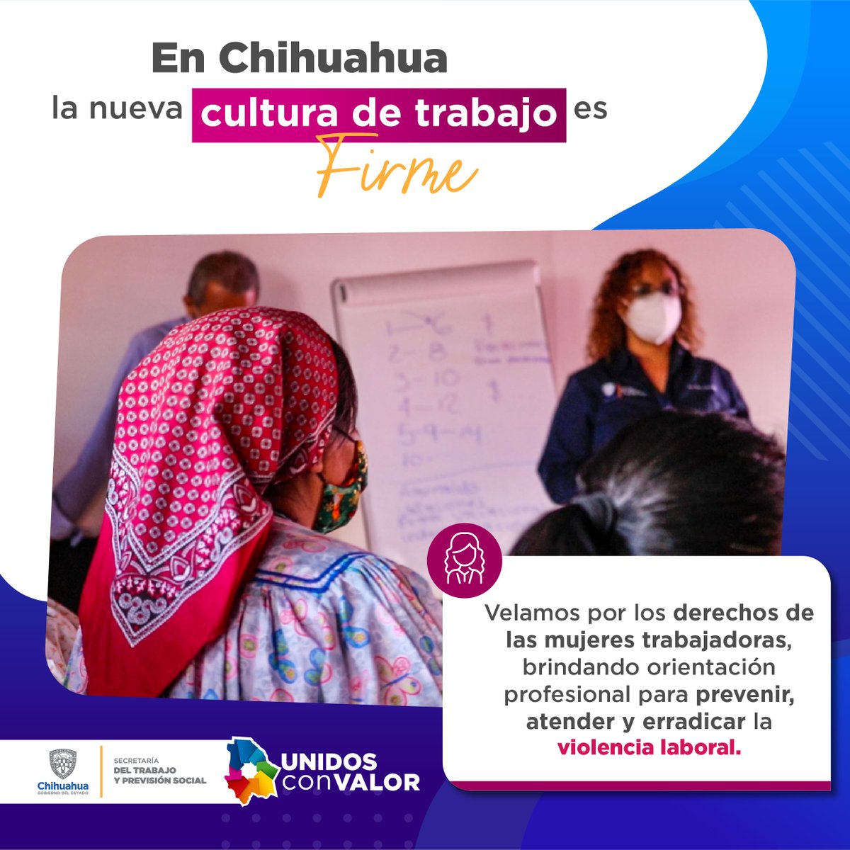 stpschihuahua's tweet photo. 🟣 👉 #LaNuevaCulturaDeTrabajo | Velamos por los derechos de las mujeres trabajadoras, brindando orientación profesional para prevenir, atender y erradicar la violencia laboral.

https://t.co/bIbKUYlKZX

¡En Chihuahua, la nueva cultura de trabajo es firme! #LogrosConValor https://t.co/T2lABhb30x