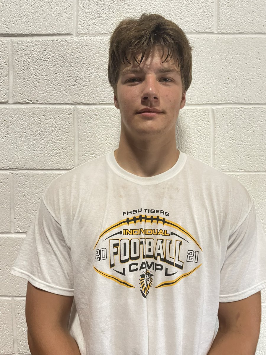 6’3” 230 lb. Junior to be <a href="/seth_leclair/">Seth LeClair</a> came back with nothing but positive things to say about the individual prospect camp at <a href="/FHSUFootball/">FHSU Football</a>.  Seth is looking for a break out year as a Jr. and with his size/strength should jump on a lot of radars in 2021. #EagleNation #Family